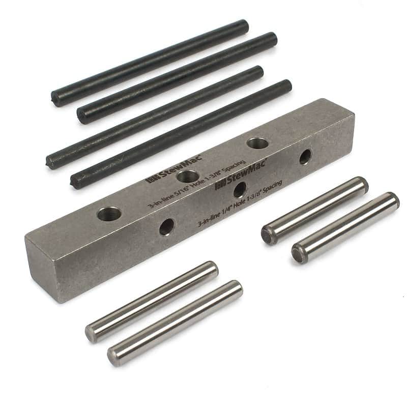 StewMac Guitar Tuner Drill Jig, 3-in-line image 1