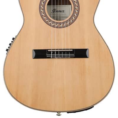 Ibanez GA34STCE Thinline Nylon-string Acoustic-electric Guitar - Natural High Gloss image 1