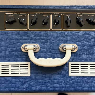 Vox AC15C1 TV-BC Limited Edition 2-Channel 15-Watt 1x12" Guitar Combo 2014 - Blue and Cream image 3