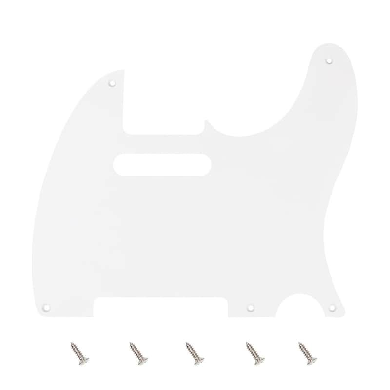 Vintage Original '51–'59 5-Hole Tele Pickguard 1.5mm/0.059inch Thickness Straight Edge 1 Ply Tele Scratch Plate for USA/Mexican Vintage Style Fender Tele Telecaster JT/HB-19 White image 1