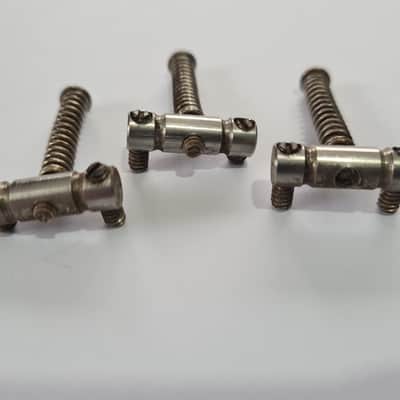 Original 1968 Vintage Fender Telecaster bridge saddles - Barrel type image 5