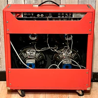 Rare 1974 Fender Super Reverb 2-Channel 40-Watt 4x10" Guitar Combo  Silverface, Red Tolex , Very Cool ! image 6