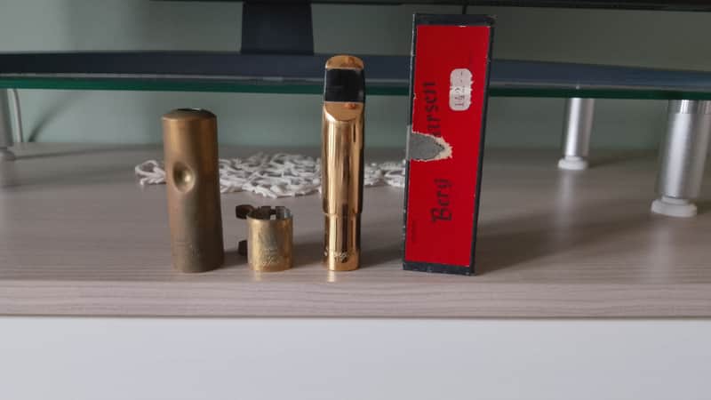 Rare Berg Larsen Scoop Bill 100/2 facing (offset) Gold 24K tenor saxophone mouthpiece. image 1
