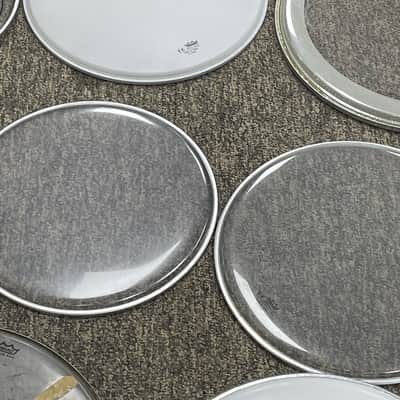 SET OF 10 USED Drum Heads• DIFF sizes • DIFF BRANDS image 4