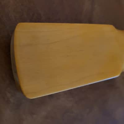 Vintage maple S guitar neck replacement  steel frets diy image 6