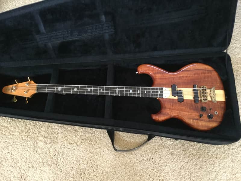 Left handed Alembic Spoiler 1992 Flame bass guitar image 1