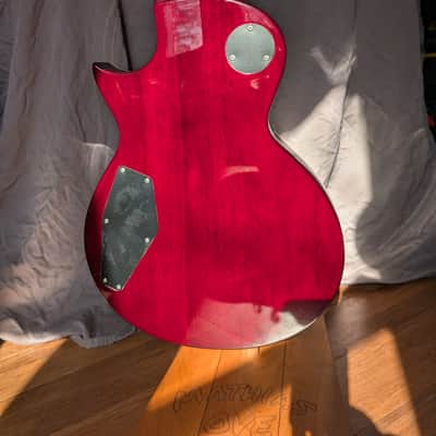ESP LTD EC-401 VF 2011 See Thru Black Cherry Red Seymour Duncan Flamed Maple image 11