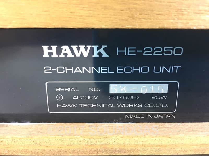 Hawk HE-2250 Superb Stereo Tape Delay - 5-Head/2-Channel Echo | Reverb
