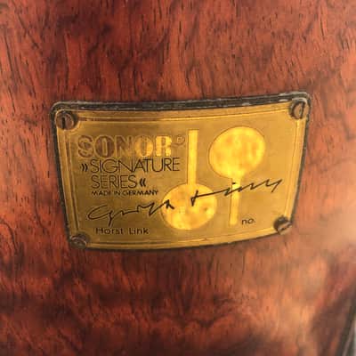 SONOR SONOR HORST LINK SIGNATURE HEAVY BEECH DRUM KIT, 3 PIECE 1990 AFRICAN BUBINGA image 3