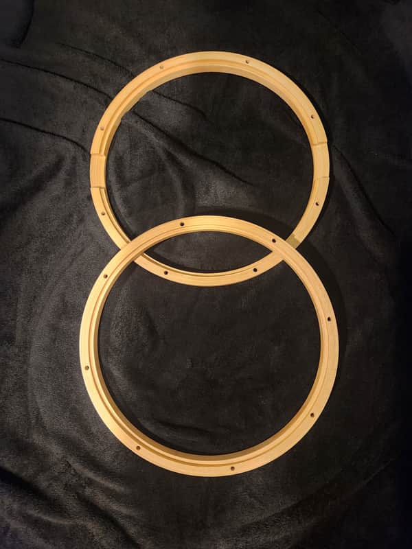 PDP Wood Snare Drum Hoops 13" 8-Lug hoops image 1