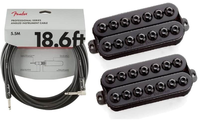 Seymour Duncan Invader 7 String SH-8 Humbucker Passive Pickup Set ( FREE FENDER 18FT CABLE ) image 1