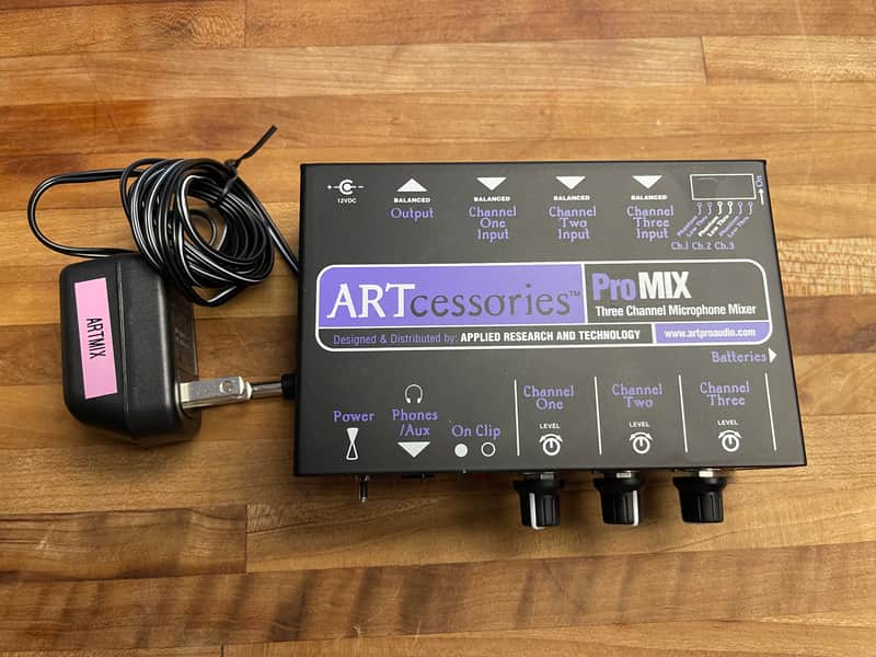 ART ProMix 3-Channel Microphone Mixer (like new) Black image 1