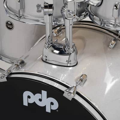 PDP Centerstage 5-Piece Drum Set w/ Hardware, Cymbals & Throne - Diamond (PDCE2015KTDW) image 5