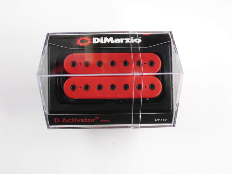 DiMarzio D Activator 7 String Neck Humbucker Red W/Black Poles DP 719 image 1