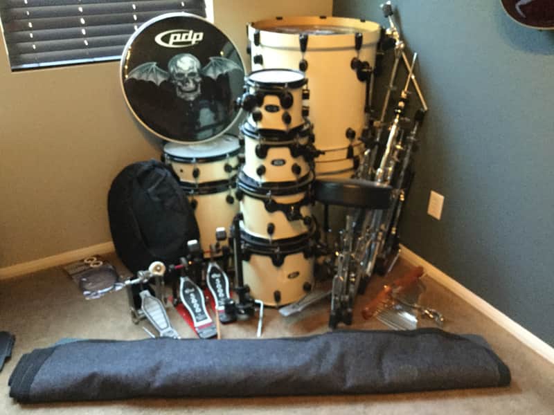 DW PDP 805 AX7 Jimmy "The Rev" Signature Drum Set - White (Rare) image 1