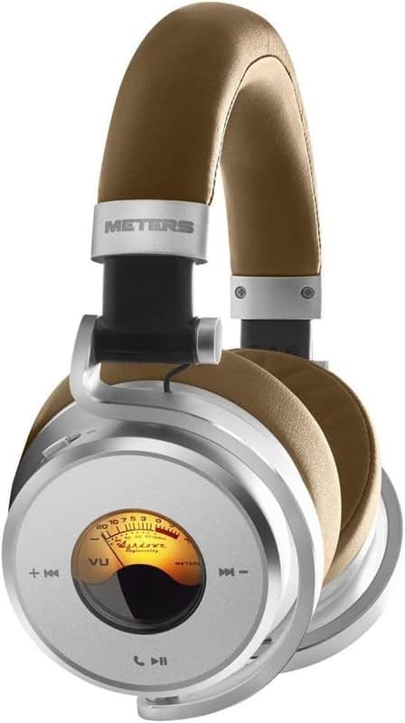 Meters OV-1-B-C Over-Ear Wireless Headphones with Active Noise Cancellation - Studio-Quality Sound with 16-Hour Playback & VU Display - Bluetooth 5.0, App-Controlled, 40mm Drivers (Tan) image 1