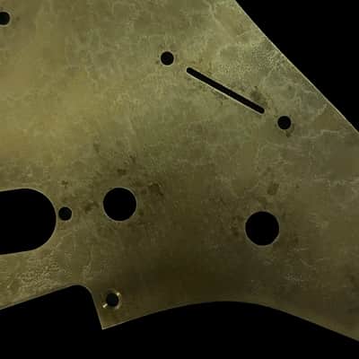Made-to-Order - Aged Brass - 8-hole SSS 50s Stratocaster Pickguard Scratchplate Set for Fender - Hand-finished image 9