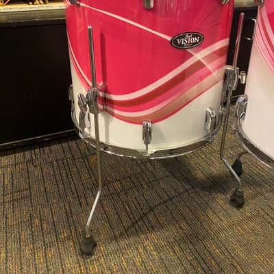Pearl Vision Birch 5 Piece Shell Pack - White/Pink Swirl image 9