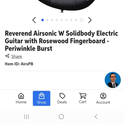PLEK'D-MINT!!! Reverend Airsonic W 2025 - Periwinkle Burst image 8