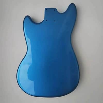 Blue Metallic Finish Mustang Style Guitar Alder Body image 3