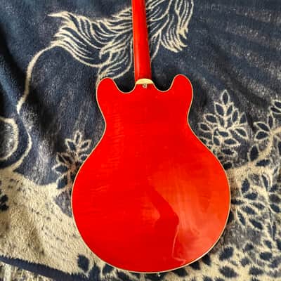 Eastman T486B-RD Thinline Archtop with Bigsby 2015, Red, near mint w/OHSC image 8