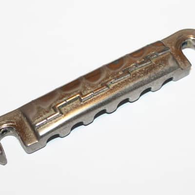 Gibson 1962 Compensated Wrap Around Tailpiece Lightning Bolt Comp Nickel 1963 1964 1960's image 8