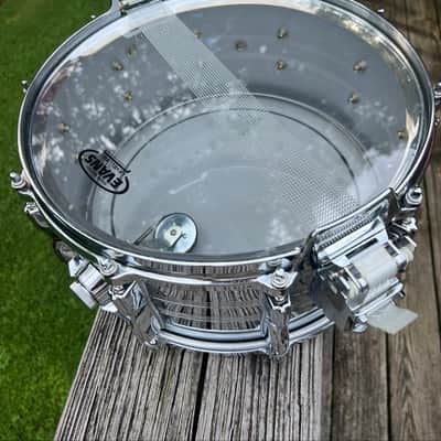 Tama 8056 Imperialstar Mastercraft Steel 6.5x14" 10-Lug Snare Drum with Roller-Action Snare Strainer 1980 - 1985 - Chrome image 10