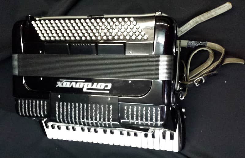 Cordovox Super V 5 Double Tone Chamber Accordian Jet Black w/Electronics image 1