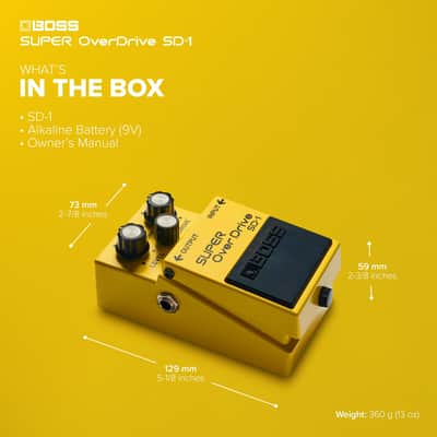 BOSS SD-1 SUPER Overdrive | Compact Overdrive Pedal | Genre-Defining Sound & Feel | Unique Clipping Circuitry Produces Tube-Like Characteristics | Dynamic Tone Options | Easy-To-Use Controls image 4