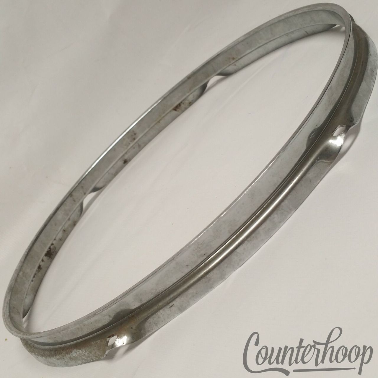Pearl 13" Snare/Tom Drum Rim/Hoop Triple Flange Chrome 6-Lug Vintage 60s Japan* — main photograph