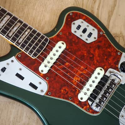 1966 Fender Jaguar Vintage Offset Electric Guitar Sherwood Green w/ohc image 8