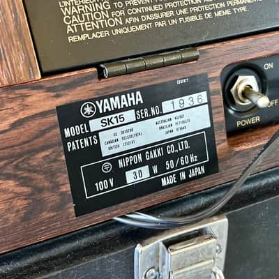 Yamaha SK-15 analog poly-synth 1970's original vintage MIJ | Reverb