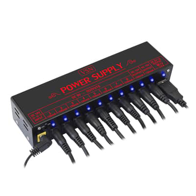 VSN PW-01 Guitar Pedal Power Supply 10 Isolated DC Output for 9V/12V/18V Short Circuit/Overcurrent image 2