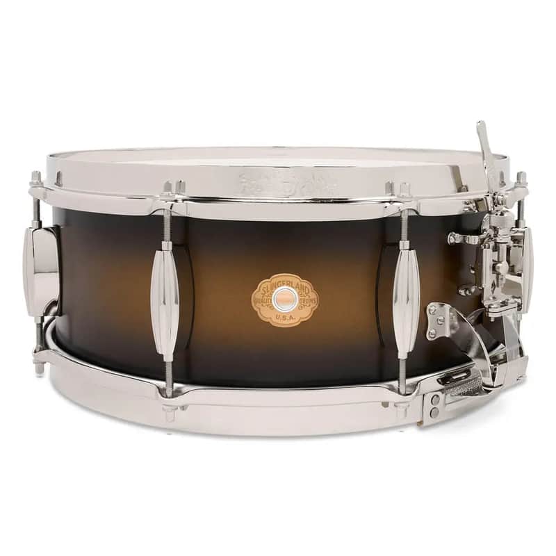 Slingerland Radio King Solid Maple Snare Drum 14x5.5 Black & Gold Lacquer image 1