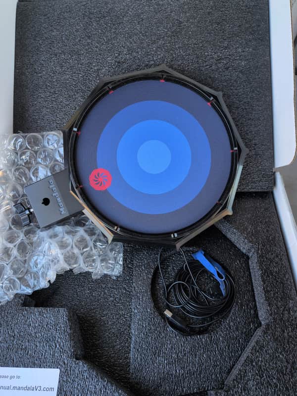 Synesthesia Mandala Drum V3 (2 of 2) - USB & 5-PIN MIDI Controller Pad - Black and Blue image 1