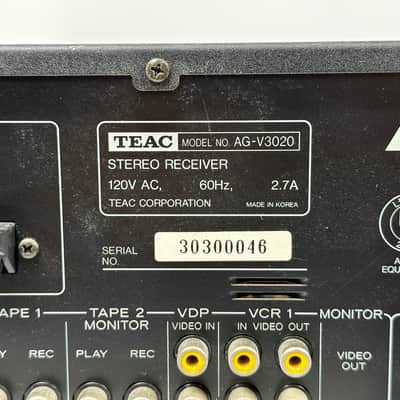 TEAC AG-V3020 Audio Video Surround Receiver image 8