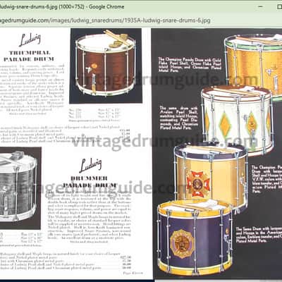 Vintage Rare Ludwig Drummer Parade Drum 17" 1935 Field Drum Refinished image 5