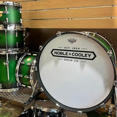 Noble&Cooley CD Maple 5Pc Drum Set 2025 - GREEN STAIN BLACK BURST image 1