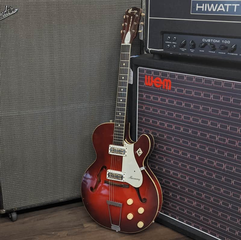 Harmony Rocket Single Cutaway Semi-Hollow Body Guitar - 1960s image 1