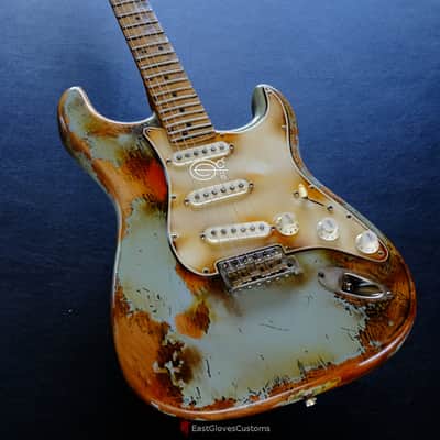 Fender Stratocaster Blue Gray Aged Relic Made in USA image 5