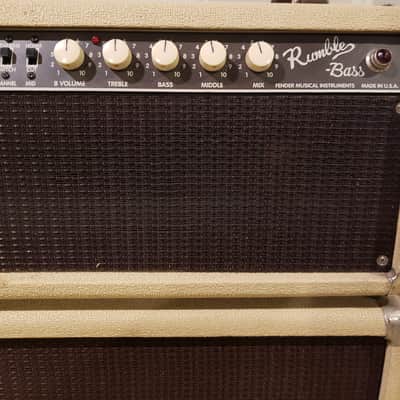 Fender Rumble Bass Custom Shop Tube Head W/ 4x10 Cabinet 2000's - Blonde with OX Blood image 7