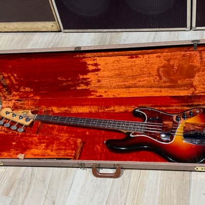 Fender Jazz Bass 1961 - 1 Family owned a 100% untouched 3-knob Slab Neck still sporting its original strings ! image 22