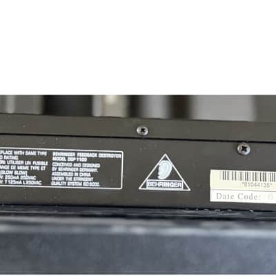 Behringer Feedback Destroyer Pro DSP1100P 2000s - Black / Silver image 5