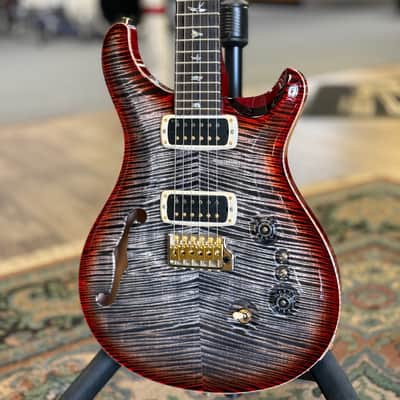 PRS Custom 24-08 Semi Hollow 40th Anniversary, Charcoal Cherry Burst W/ Free Shipping image 1