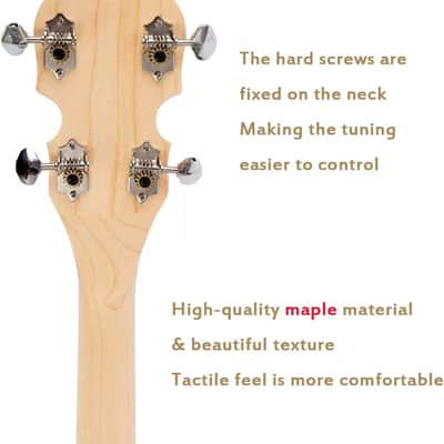5-String Full Size Open Back Banjo with Adjustable Maple Body and Remo Head Bild 4
