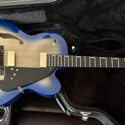 2027 Ibanez AFC155-JBB Contemporary Archtop Jet Blue Burst image 5