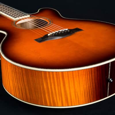 Santa Cruz F-42 Cutaway Custom Flamed Maple and European Spruce with Full Body Sunburst NEW image 14