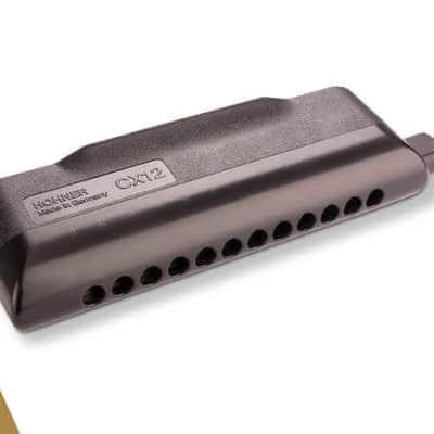 Hohner CX12 Series Black Key of C Chromatic Harmonica Armonica Cromatica Worldship Authorized Dealer image 2