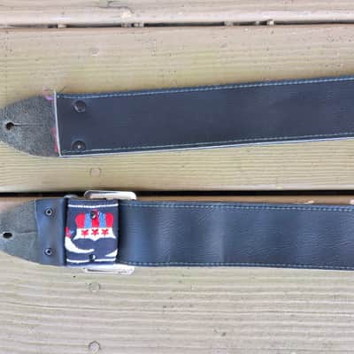 Vintage 1970's Ace-Style Red, White, and Blue Eagle and Shield Guitar Strap! image 5