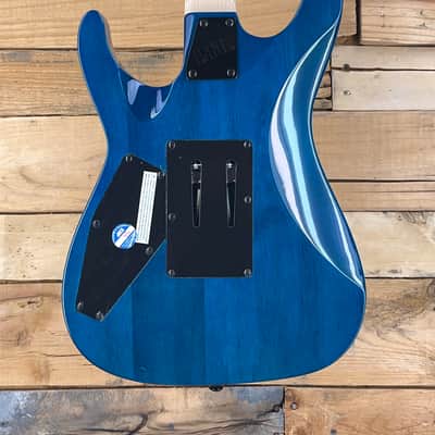 ESP LTD MH-203 QM Electric Guitar - See Thru Blue image 7